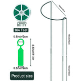 12 Pack 10" W x 32" H Plant Support Stakes, Large Peony Cages and Supports, Tall Peony Ring Supports, Garden Plant Stakes for Outdoor Plants, Rose, Tomato, Hydrangea, Flowers
