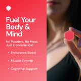 Create Creatine Monohydrate Gummies for Men & Women | 1.5g Creatine per Gummy for Muscle Strength, Endurance, Recovery, & Focus | Vegan, Non-GMO, Gluten-Free | Premium Sour Cherry Flavor | 90 Count