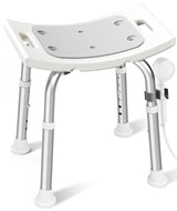 HOMLAND Shower Chair for Inside Shower, FSA/HSA Eligible 400 lbs Adjustable Shower Stool with Suction Feet, Shower Seat for Inside Tub Bathroom Bench Bath Chair for Elderly and Disabled - Light Gray