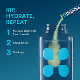 DripDrop Hydration Packets - Lemon Lime - Single Serve Electrolytes Powder Drink Mix - Non-GMO, Gluten Free, Vegan - 32 Sticks