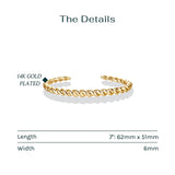 PAVOI 14K Yellow Gold Plated Twisted Chunky Bangle Bracelet for Women - Trendy Braided Stackable - Lightweight Everyday Jewelry - 7 Inch