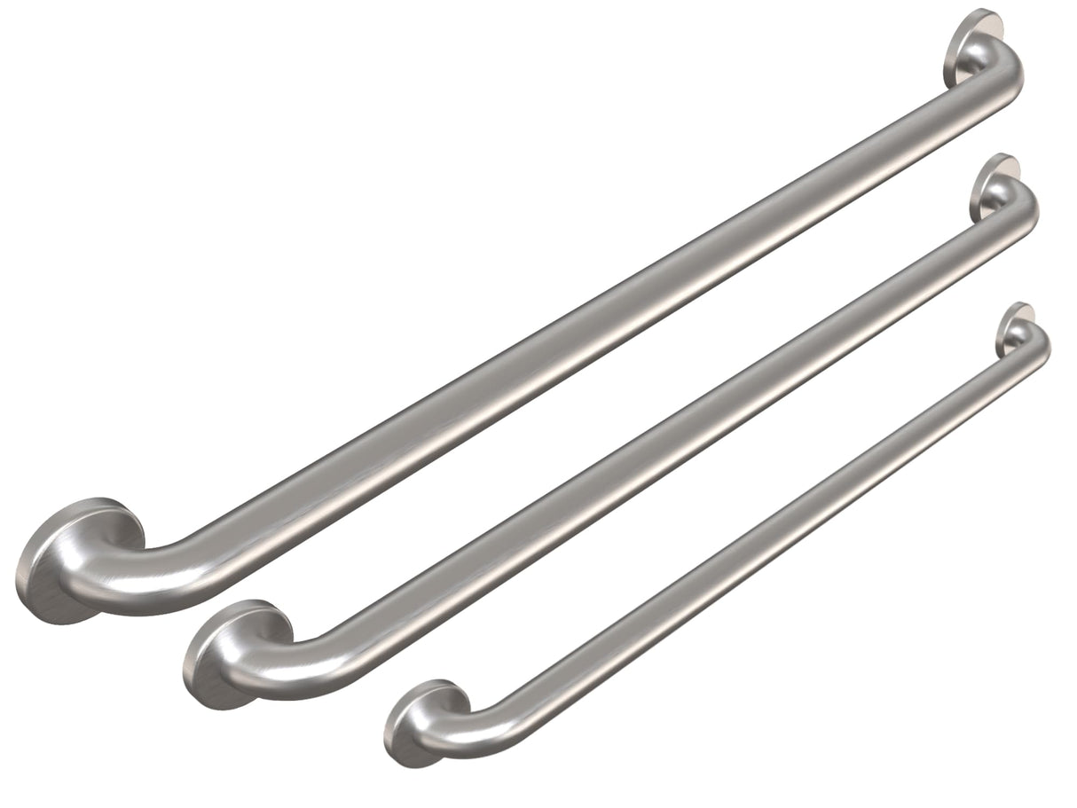 Commercial Grab Bar Bundle for Commercial Restrooms - ADA Compliance - 1.5" Diameter - 18", 36", 42" - Pack of 3