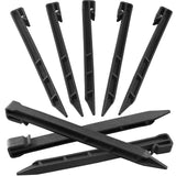 30 PCS Landscape Edging Garden Stakes, 10 Inch Black Landscaping Anchoring Spikes Heavy Duty Plastic Garden Ground Netting Stakes for Edging, Terrace & Garden