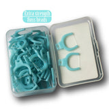 T.Smile Evolutionary Clean Dental Flossers, Kit of Refills Plus Mid-Length Handle (2 Handles + 200 Refills)