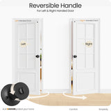 HOSOM Door Knobs Interior Privacy Door Knob Bedroom Bathroom Door knobs with Lock Keyless Doorknobs, Matte Black Door Handles, 10 Pack