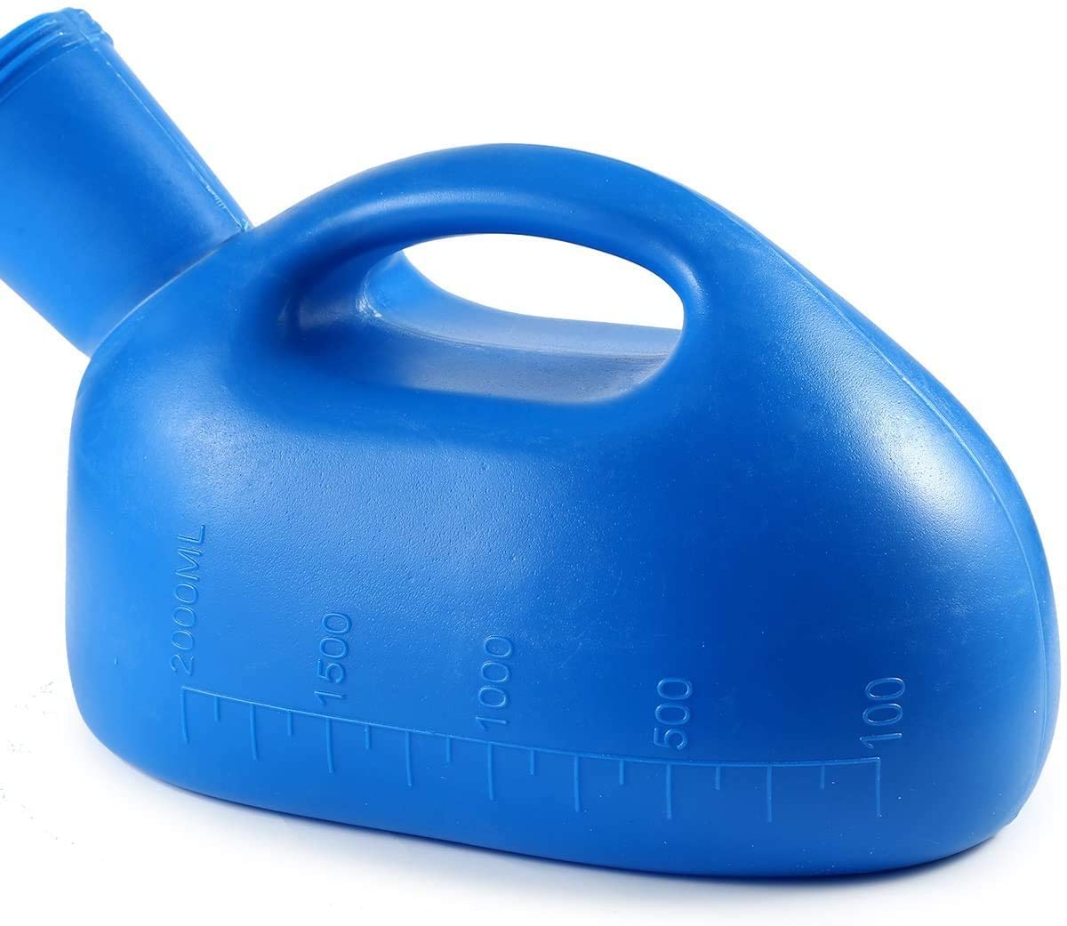 ONEDONE Urinals for Men - Portable Urinal for Men Spill Proof Nighttime Men's Urinal Bottle Male Pee Bottle Urine Bottle 68 OZ for Hospital Home Camping Car Travel 45" Long Hose with Lid (Blue)