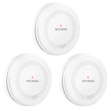 HATHEPHS Combination Smoke and Carbon Monoxide Detector Alarm, 10-Year Battery Dual Sensor Fire & CO Alarm with Large Test/Silence Button, Adhesive & Screws Included, 3-Pack