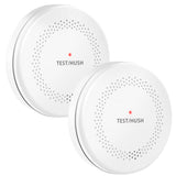 2 Pack Smoke and Carbon Monoxide Alarms, HATHEPHS 10-Year Battery Smoke & CO Detector with Large Test/Silence Button, Easy Installation