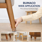 BUMACO Chair Leg Floor Protectors Square Chair Leg Protectors for Hardwood Floors Silicone Pads Covers to Protect Floors Clear-40 Pcs Square S Fit （3/4" ~ 1-1/16"