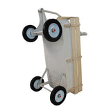 ZeHuoGe Outdoor Sport Wagon All Terrain Pulling w/Removable Wooden Side Panels, Solid Tires Big Foot Panel Wagon,Pull-Along Wagons (White)