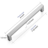 Ravinte 32 Pack 7-1/2 Inch Square Cabinet Handles Satin Nickel Pulls Brushed Nickel Drawer Pulls Kitchen Cupboard Hardware for Cabinets Cupboard Drawer Handles