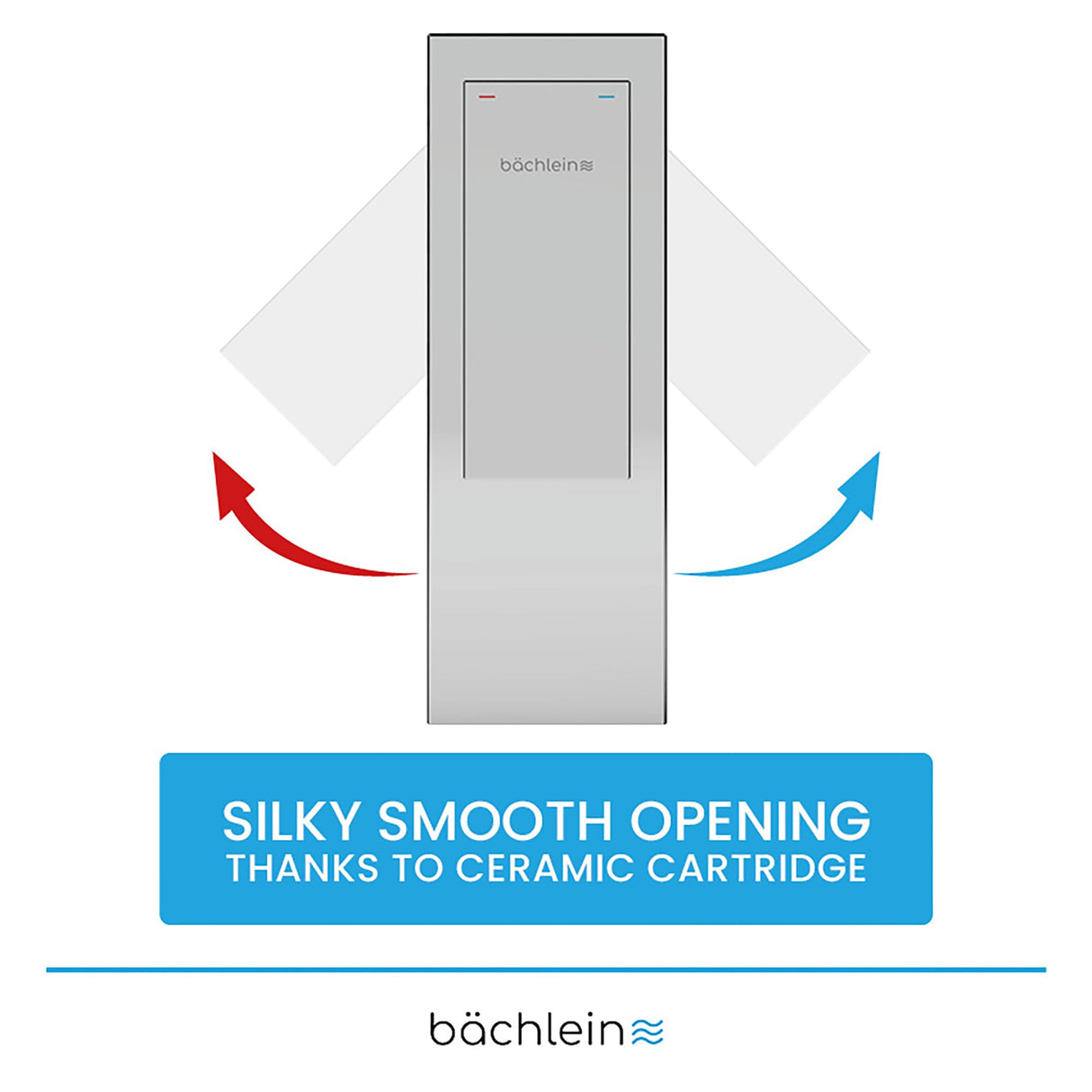 Bächlein Tamina Bathroom Tap Waterfall Design Extra High Single-Lever Mixer Tap with Mounting Kit for Bathroom Sink Chrome