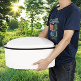 VINGLI Portable Toilet | Indoor Outdoor Commode w/Detachable Inner Bucket & Removable Paper Holder, Lightweight & Compact for Camping, Boat, Van, Emergency Use (White)