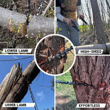 55 Inch High Limb Rope Saw with 70 Sharp Teeth, Effortless 360° Arborist Tree Limb Cutter – Dual Sided Chain Cutting Tool for High Branches, Pocket Wire Chain for Outdoor Adventures with Storage Box
