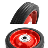 QWORK 2 Pack 5" x 1.5" Premium Rubber Wheel with Ball Bearing, Hand Truck Wheel, Capacity up to 88 lbs