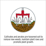 Corona LG 3634 DiscCULTIVATOR Garden Disc Cultivator, Red