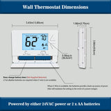 NonProgrammable Thermostat for Home, Digital Energy-Saving Thermostat,Single-Stage Systems, 1 Heat/1 Cool, Easy DIY Install,White Backlight