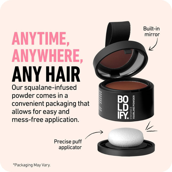 BOLDIFY Hairline Powder Instantly Conceals Hair Loss, Root Touch Up Hair Powder, Hair Toppers for Women & Men, Hair Fibers for Thinning Hair, Root Cover Up, Stain-Proof 48 Hour Formula (Light Blonde)