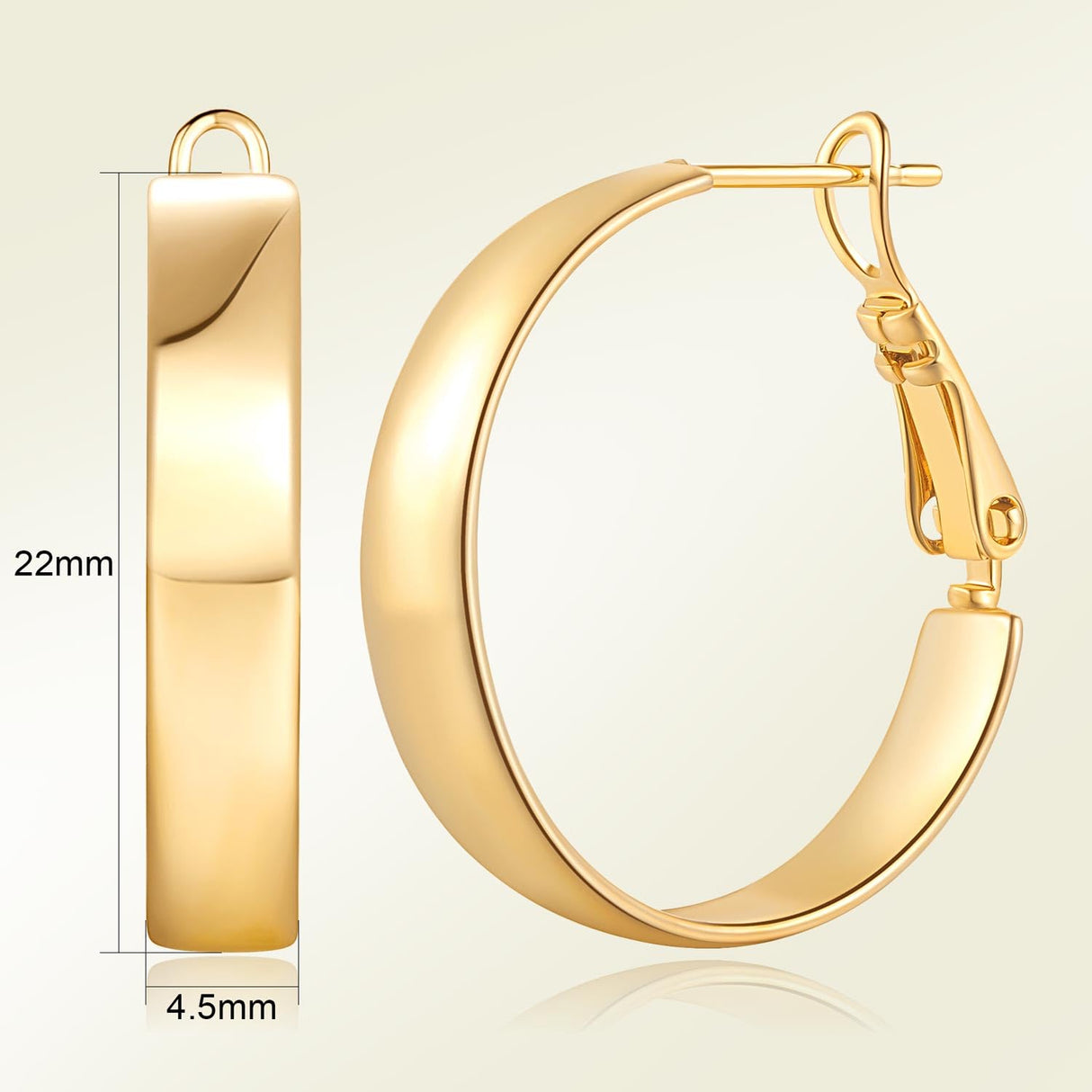 KATIE OTTE Hoop Earrings 14K Gold Hoop Earrings for Women