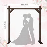 Chamvis 7.48FT Wooden Wedding Arch Frame, Wood Square Arch Backdrop Stand Wedding Arbor for Ceremony and Outdoor Lawn Decorations