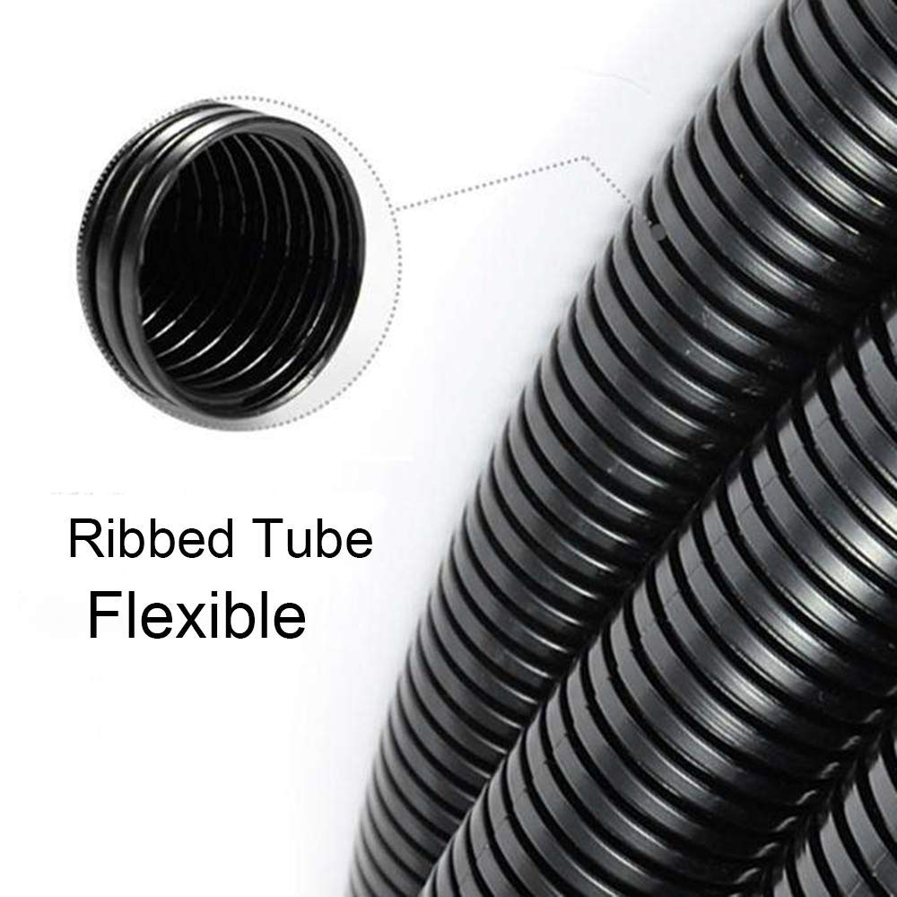 ZhiYo 100 FT 1/4” Wire Loom Split Tubing Auto Wire Conduit Flexible Cover