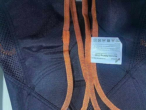 Sportneer Camping Chairs, Lightweight Outdoor Chairs with 2 Side Pockets & Storage Bag, Foldable & Portable Lawn Chairs for Camping Hiking Lawn Picnic Beach Outdoor Travel (1, Orange)