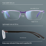 6 pack Executive Style Reading Glasses Men - Durable Readers with 99% Blue Light Blocking - Comfortable Fit with TR90 Frames
