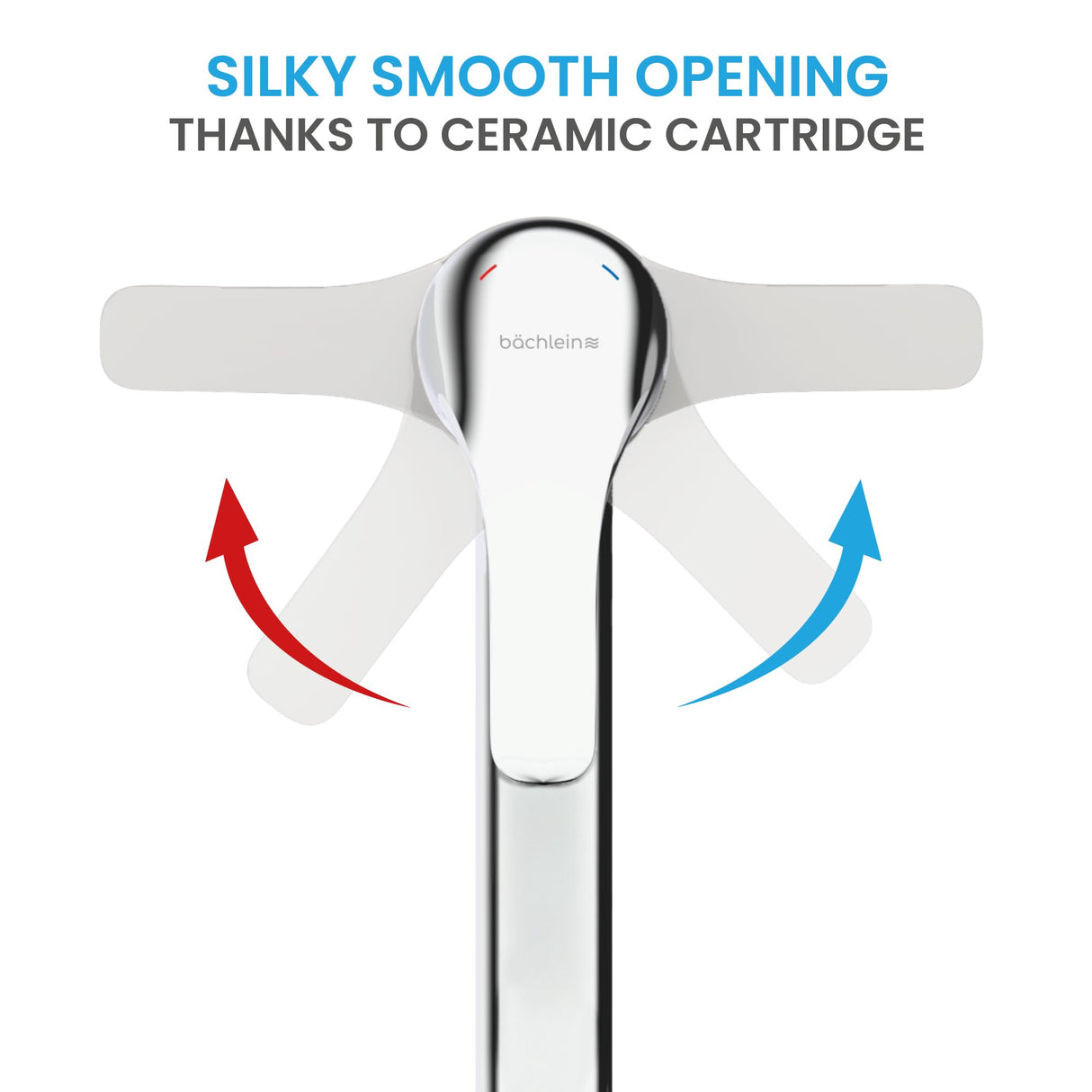 Bächlein Kitchen Mixer 360 Degree Swivel (Chrome) - Single Lever Sink Mixer with 360° Swivel Spout - Faucet for The Kitchen in Extra Solid Design