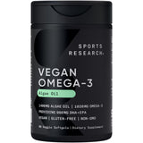 Sports Research® Vegan Omega-3 Algae Oil 1020mg, 60 Count Plantgels™