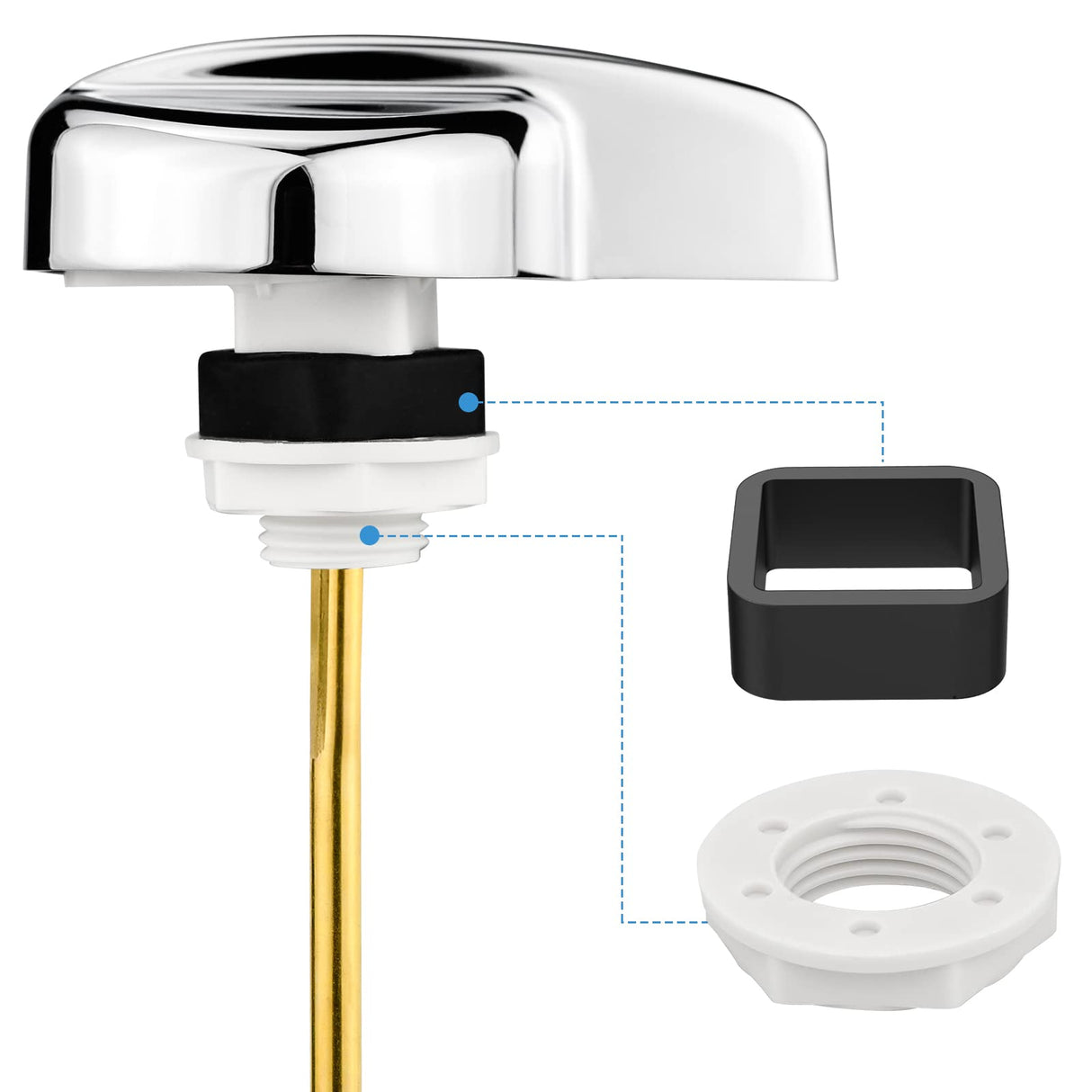 Toilet Handle Replacement Parts, Toilet Tank Flush Lever for TOTO THU004-CP Trip Lvr for St701Cst854884 for TOTO ST701, CST853, CST854, CST884, CST604CEF, CST614CEF Flush Handle