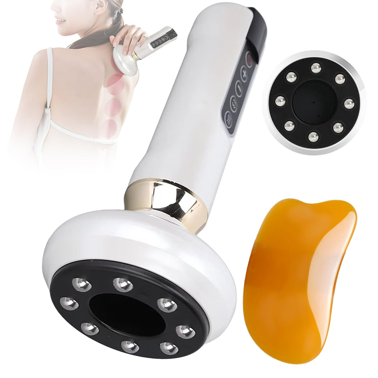 shuredross Handheld Cellulite Massager-Cupping Kit for Massage Therapy,Cupping Machine,Cellulits Massager with 12 Suction Modes, Rechargeable&Cordless varially Anti Cellulites Massagers（White