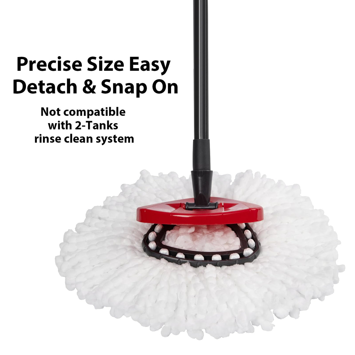 6-Pack Mop Replacement Heads for Ocedar Mop Replace Head EasyWrin Spin Mop Heads Replacements, Easy Cleaning Mop Head Replacement