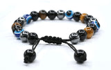 Amazing Gemstone Evil Eye Bracelets for Men Women - Ultimate Protection - Black Obsidian, Tigers Eye and Hematite - Healing Bracelets Gifts for Mom Mothers Day Pulseras Para Hombres Mujer