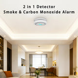 2 in 1 Smoke and Carbon Monoxide Detector Alarm with Digital Display, LCD Screen, Audible and Visual Alert, Test/Silence Button, 3 Packs