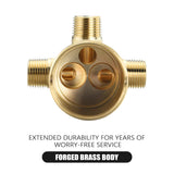 RJDIBAN Shower Valve for Delta R10000-UNBXHF, 3 Port 1/2 Inch Connection 1-Pack, R10000 Valve Kit Compatible with Delta MultiChoice 13 14 17 17T Shower Trim, High Flow Brass Construction Without Stops