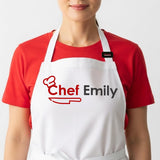 Personalized Aprons with Custom Name, Chef Apron for Cooking, Personalized Gifts Men, Apron Gifts Women with Pockets, Waterproof Chef Apron, Husband Dad Gifts for Christmas, Grill Gifts for Men