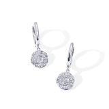 PAVOI 925 Sterling Silver Dainty Huggie Earrings for Women, White Gold