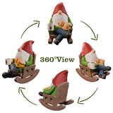 Faumsut Drinking Coffee Garden Gnomes Statue Decoration