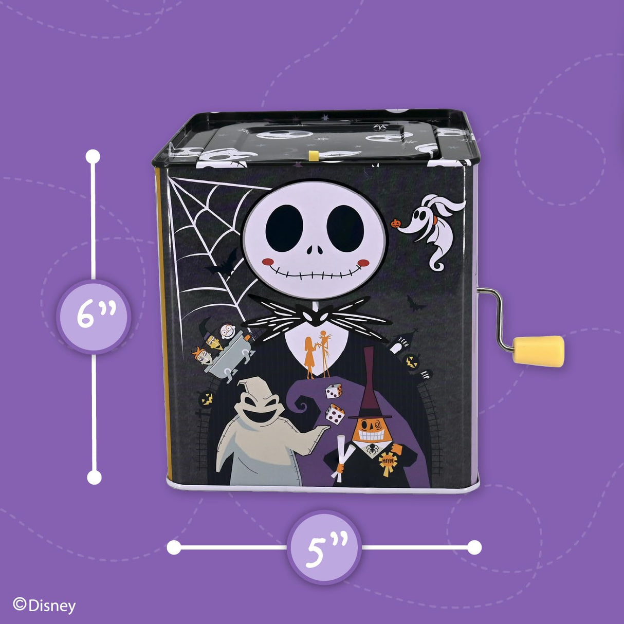 KIDS PREFERRED Disney Baby The Nightmare Before Christmas Jack Skellington Classic Jack-in-The-Box Musical Toys for Babies and Toddlers