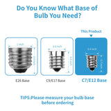 Meconard C7 Led Replacement Christmas Light Bulbs, C7 Shatterproof Led Bulbs for Christmas Indoor Outdoor String Lights, E12 Candelabra Base, Commercial Grade Holiday Bulbs, Cool White, 25 Pack