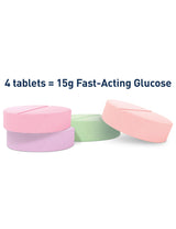 TRUEplus® Glucose Tablets, Assorted Flavor (Grape, Raspberry, Orange) - 50ct Bottle - 6 Pack