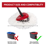 6-Pack Mop Replacement Heads for Ocedar Mop Replace Head EasyWrin Spin Mop Heads Replacements, Easy Cleaning Mop Head Replacement
