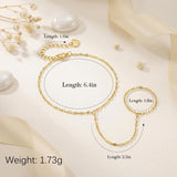 TOBENO 14K Gold Bracelets for Women 14K Gold Hand Chain for Women Rings Bracelet Hand Chain Unique Design with Refined Sparkle Womens Bracelets