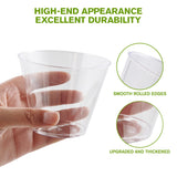 JollyPack 300 Pack Clear Plastic Cups 9 OZ Disposable Heavy-duty Drinking Cups for Christmas, Wedding, Home and Events