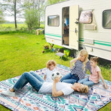 Beach Blanket Waterproof Sandproof Extra Large Beach Mat 79" X 83"/120"x108"for 1-8 Adults Quick Drying Durable Outdoor Picnic Mat for Beach Travel Camping Hiking