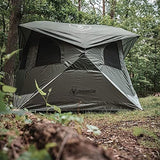 Gazelle Tents™ T4 Hub Tent, Easy 90 Second Set-Up, Waterproof, UV Resistant, Removable Floor, Ample Storage Options, 4-Person, Alpine Green, 78" x 94" x 94", GT400GR