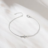 LUCA SMITH Cross Pendant Bracelet - Elegant Jewelry for Men & Women,925 Sterling Silver, Adjustable Chain Stackable Bracelets (silver)