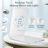 FUNTOUCH Rechargeable Travel Makeup Mirror with 72 Led Lights