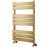 Go Bathrooms Ark Towel Rail 800mm x 500mm Brushed Gold Bathroom Radiator Designer Heated Ladder Rail Flat Panel Ladder Heater