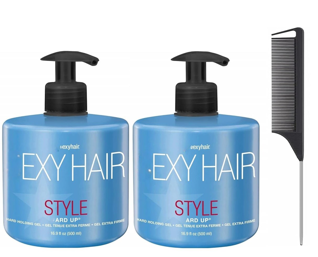 Hard Up Hard Holding Gel 16.9 Oz Pack Of 2 Includes Black Steel Comb